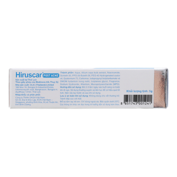 HIRUSCAR POST ACNE (TUBE 5G)