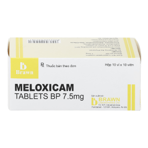 MELOXICAM 7.5MG (10 VỈ x 10 VIÊN) BRAWN