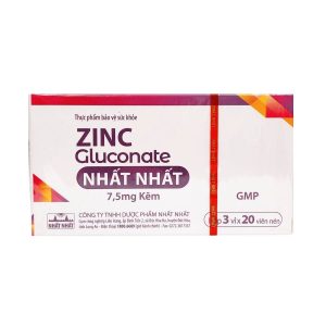 ZINC GLUCONATE NHẤT NHẤT (3 VỈ x 20 VIÊN)