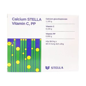 CALCIUM STELLA VITAMIN C,PP (HỘP 24 ỐNG) STELLA