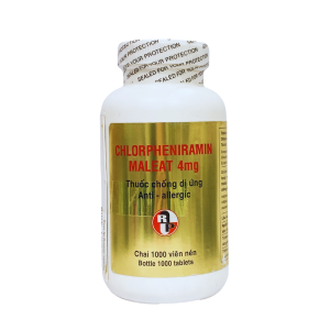 CHLORPHENIRAMINE MALEATE 4MG (CHAI 1000 VIÊN) ROBINSON