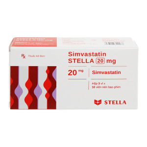 SIMVASTATIN 20MG (3 VỈ x 10 VIÊN) STELLA