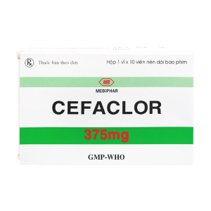 CEFACLOR 375MG (1 VỈ x 10 VIÊN) MEBIPHAR
