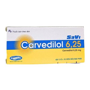 SAVI CARVEDILOL 6.25 (3 VỈ x 10 VIÊN) SAVIPHARM