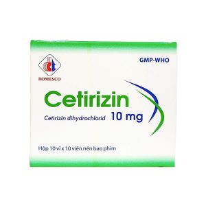 CETIRIZIN 10MG (10 VỈ x 10 VIÊN) DMC