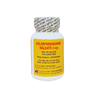 CHLORPHENIRAMINE MALEATE 4MG (CHAI 200 VIÊN) ROBINSON