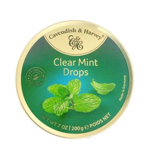 KẸO TRÁI CÂY ĐỨC BẠC HÀ CLEAR MINT DROPS (HỘP 200G)