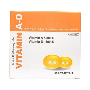 VITAMIN AD (10 VỈ x 10 VIÊN) MEDISUN